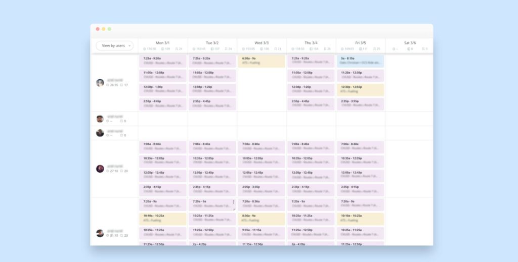 Efficient scheduling for American Transportation on Connecteam - case study