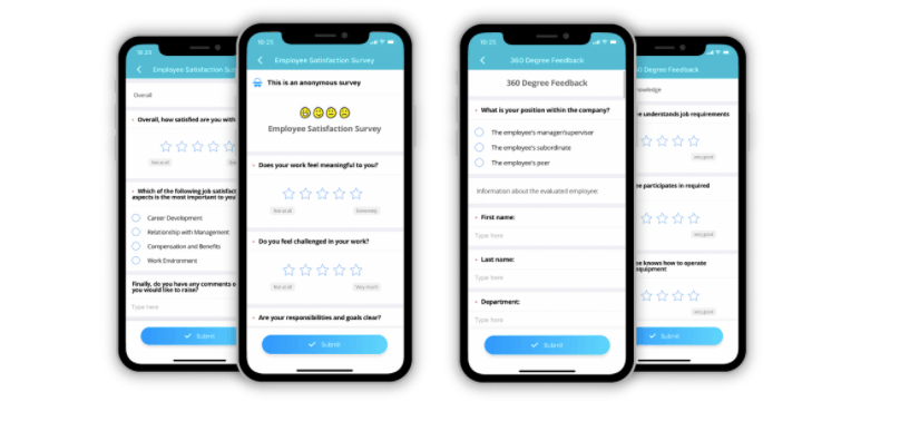 Send targeted surveys to specific groups or individuals on the Connecteam app
